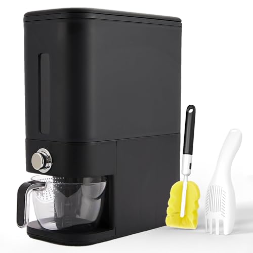 Rice Dispenser 25 lbs I Storage Container with Sponge, Scoop &