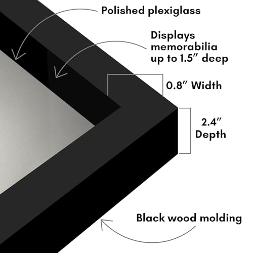 Americanflat 16x20 Shadow Box Frame - Black Wooden Display with Felt Back & Deep Interior