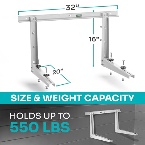 Heavy-Duty Outdoor Mini Split Wall Mount Bracket 9000-24000 BTU Weatherproof AC Support