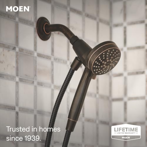Moen Engage Magnetix Handheld Showerhead with Magnetic Docking - Mediterranean Bronze, 3.5-Inch, 6-Function, Detachable, 60 in. Hose