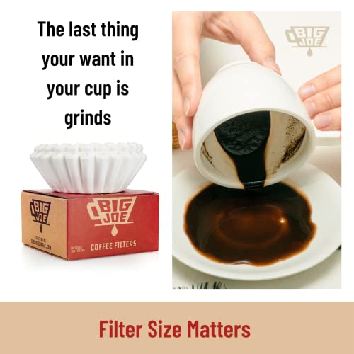 Big Joe 500 Count Large Commercial Coffee Filters - Extra Tall Walls for BUNN & Drip Machines