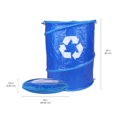 Pop-Up Collapsible Trash & Recycle Can Set - 29.5 Gallon Camping & Travel Bin
