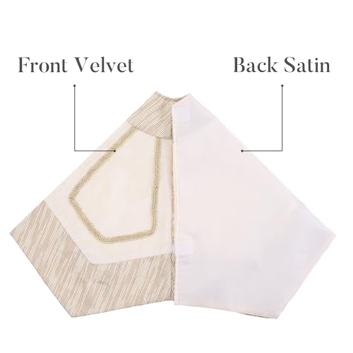 Valery Madelyn 60-Inch White Gold Christmas Tree Skirt - Elegant Holiday Decor