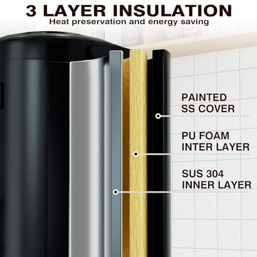 Insulated Beverage Dispenser 12L Stainless Steel Cold Drink Dispenser with Thermometer