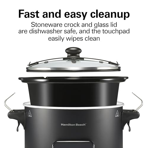 Hamilton Beach Portable 6 Quart Programmable Slow Cooker - Matte Black