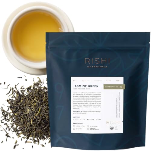 Jasmine Green Tea Loose Leaf 16oz - Organic Chinese Green Tea with Jasmine Scent - Caffeinated