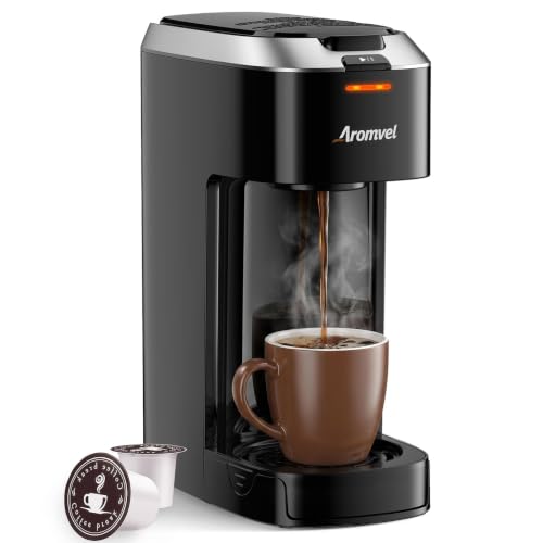 Aromvel Single Serve Coffee Maker for K Cup Pods, Compact Fast Brewer