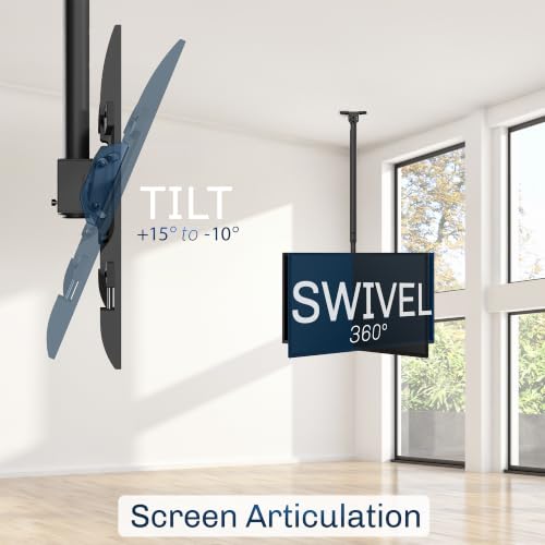 VIVO Ceiling TV Mount for 43-86 Inch Screens - Adjustable & Heavy Duty, Model MOUNT-VC86-5
