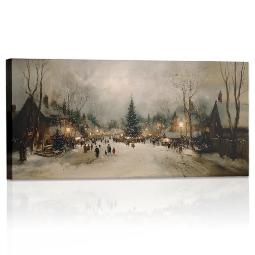 SVFGHGGN Rustic Farmhouse Vintage Neutral Winter Large Christmas