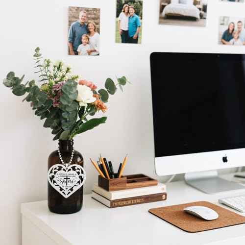 Sisters in Christ Ornament, A Sister in Christ is a Sister for Life, Christian Stainless Steel Heart Hanging Gift for Women, Friend, Prayer Partner Religious Keepsake YXX2