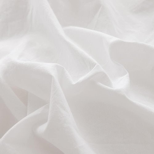 FACE TWO FACE Duvet Cover Set - 3 Pieces 100% Washed Cotton | Soft, Breathable & Durable (Queen, White)
