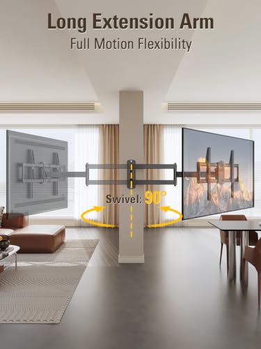 Heavy Duty Corner TV Wall Mount with Long Swivel Arm for 37-75 Inch Screens
