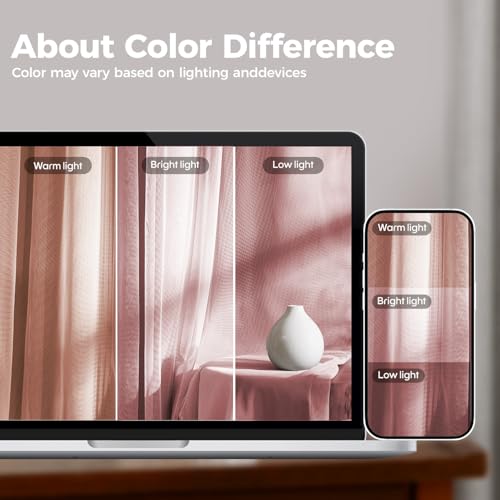 Pink Double Layer Blackout Curtains - 84 Inch Length, Pack of 2, 52 Inch Wide