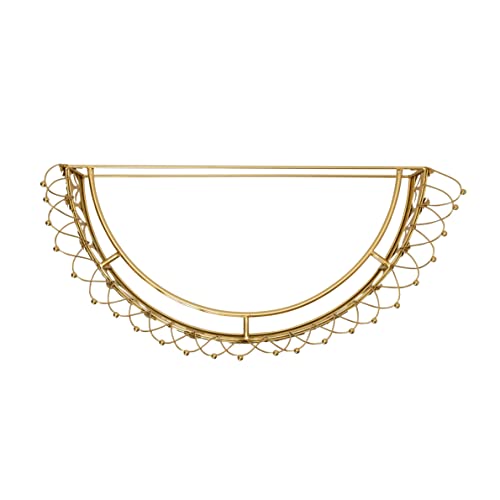 Creative Co-Op Gold Metal Curtain Crown Decorative Wall Mount Canopy