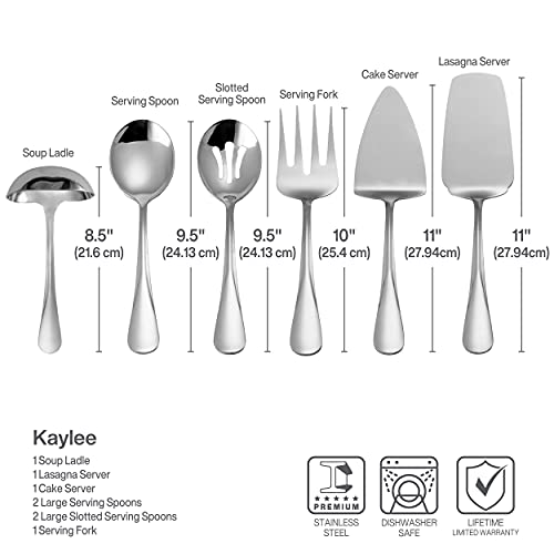 Gourmet Basics Kaylee 8-Piece Stainless Steel Serving Set - Variation of UNIT