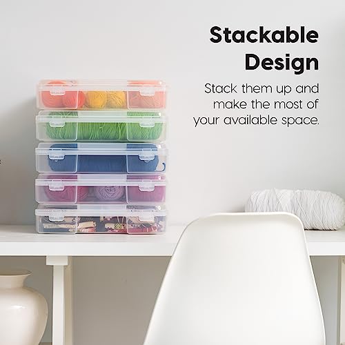 IRIS USA 6-Pack Clear Board Game Storage Cases, Thick Durable Craft Organizer