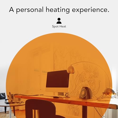 Vornado VH202 Personal Space Heater - Compact 2-Heat Settings, Safe & Quiet Black
