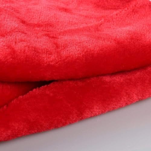 X-Large Red & White Velvet Christmas Tree Skirt - 48 Inch Holiday Decor