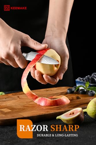 KEEMAKE 3.5 Inch Paring Knife - Ultra Sharp Small Fruit & Vegetable Knife
