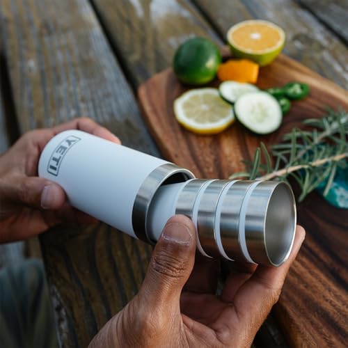YETI Shot Glasses with Carrying Case - Set of 4, Black Stainless Steel