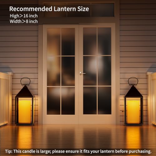 CAMCLIM 12" Flameless Outdoor Candles Set of 2 – Ivory Variation