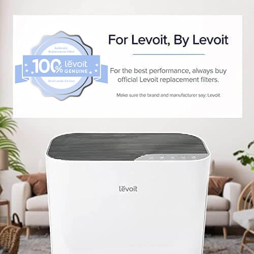 Genuine Levoit Vital 100 Air Purifier Replacement Filter - 1 Pack, Washable Pre-Filter, AHAM Verified, High-Efficiency Activated Carbon for Smoke Odors Allergens, Vital 100-RF