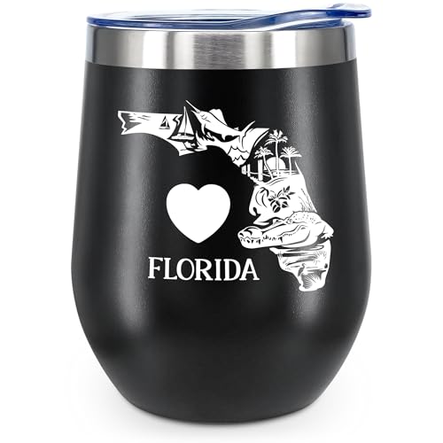 KAIRA Travel Tumbler with Lid - 12oz Stainless Steel Black Wine Cup