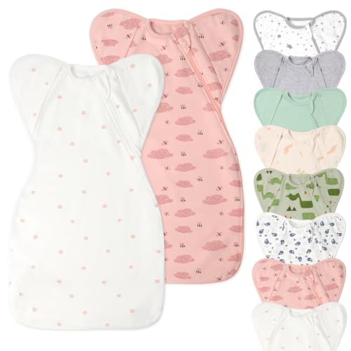 Knirose Organic Cotton Baby Sleep Sack Swaddle 0-3 Months + Bee Butterfly