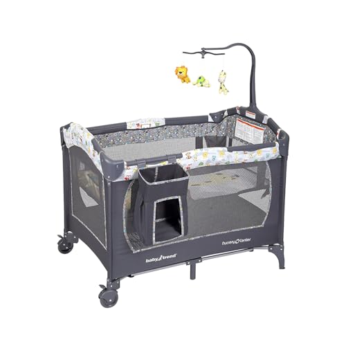 Baby Trend Nursery Center Playard Tanzania - Portable Baby Playpen with Bassinet & Toys