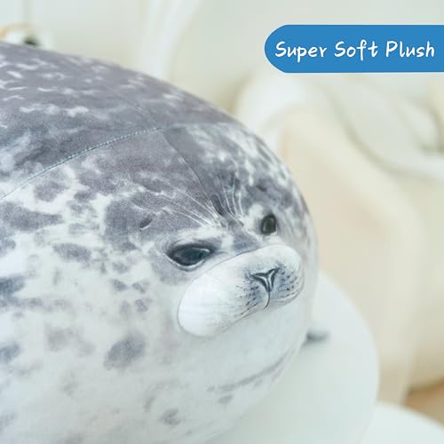 X-Large 31.5 Inch Seal Plush Pillow - Soft Cuddly Stuffed Animal for Kids & Adults - Great Gift Idea