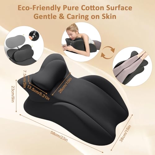 Memory Foam Wedge Pillow 27° Ergonomic Support for Back and Neck