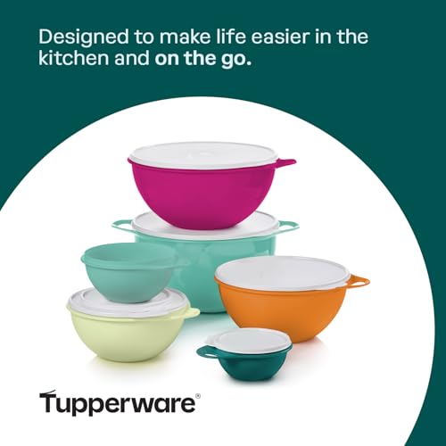 Tupperware Thatsa Bowl Collection - 6 Food Storage Bowls with Lids, BPA-Free & Dishwasher Safe