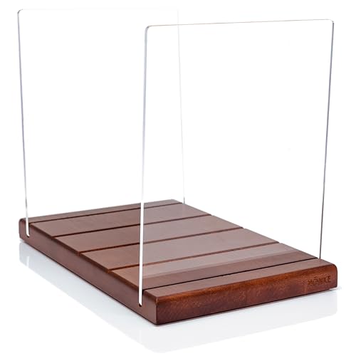 Brown Vinyl Record Storage Rack for Albums - 60-70 LP Capacity, Mid-Century Style, No Assembly