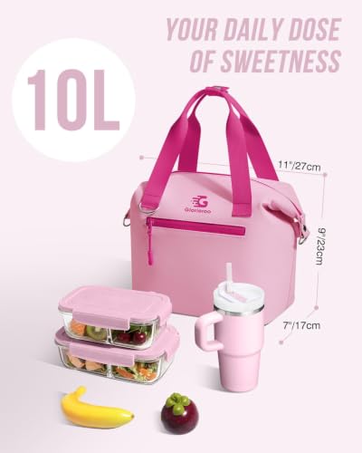 GLORIEROO Pastel Lunch Box Bag Women - Soft Cooler