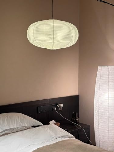 Large White Oblate Pendant Lamp Shade 55.5cm Home Decor Ceiling Lantern