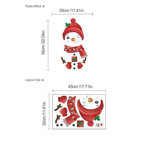 Christmas Toilet Stickers, Snowman Stickers Cute and Fun Toilet Stickers Snowman Christmas Home Decoration Wall Stickers