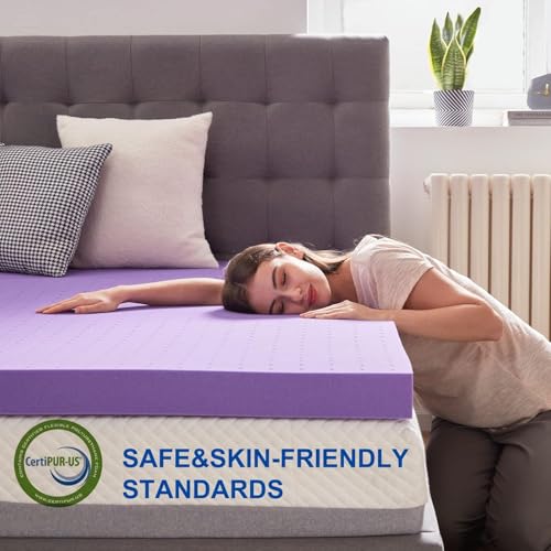 SINWEEK Twin XL 2-Inch Gel Memory Foam Mattress Topper - Cooling & Support