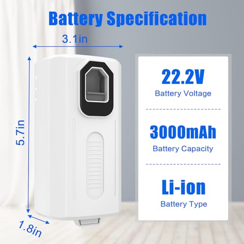 Replacement Battery for Levoit LVAC-200 Cordless Vacuum Cleaner 3000mAh