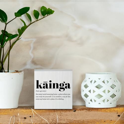 Kainga Definition Maori Rustic Home Office Decor Wooden Box Sign