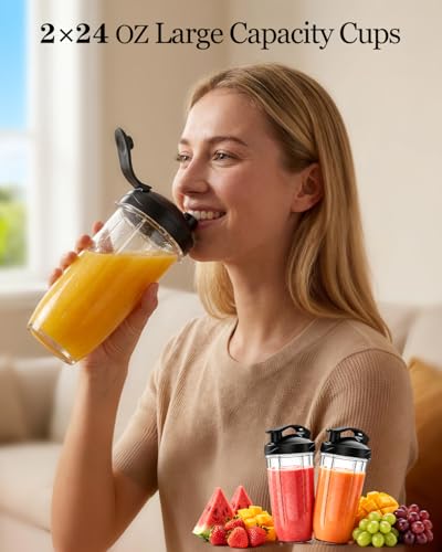 Personal Countertop Blender for Smoothies, Juicing, and Food Prep