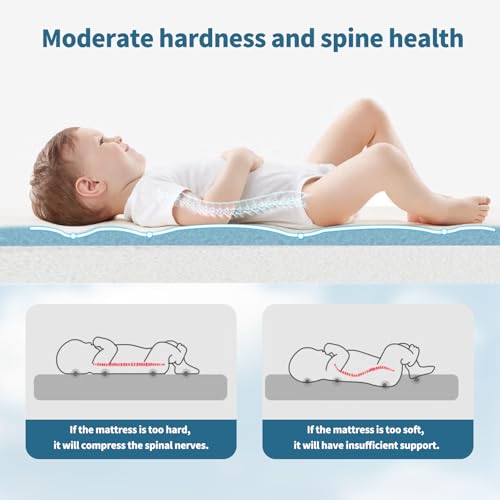 Baby Bassinet Mattress 42x24x2 Dual Sided Gel Memory Foam - Amzreine