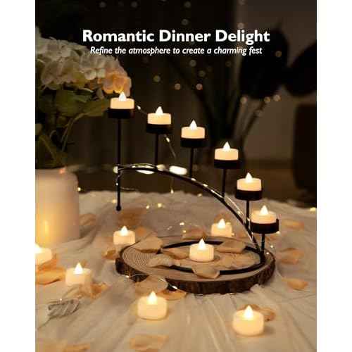 BEICHI Flameless Candles, 12Pack Battery Operated Candles, LED Tea Lights Candles Battery Operated, Flickering Fake Candles for Wedding Halloween Christmas Diwali- Warm White