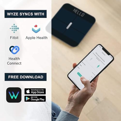 Wyze Smart Scale X Black - Body Fat, Muscle & Heart Rate Monitor
