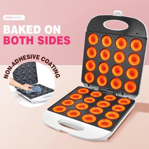 Mini Donut Maker Set - 16 Donuts, Accessories & Non-Stick Surface