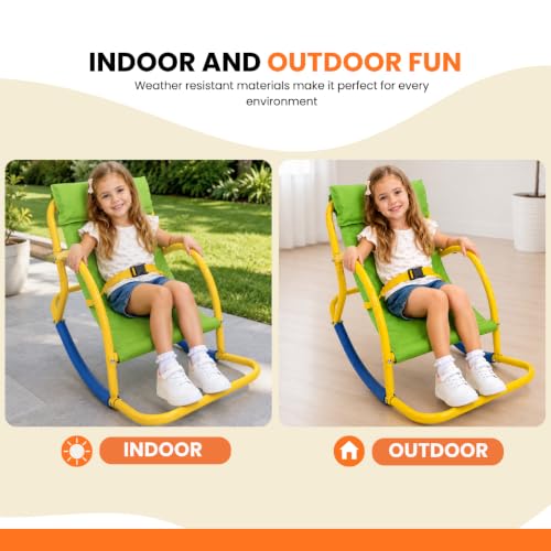 PLATPORTS Adventurer Oversized Sensory Rocking Chair for Kids Ages 5–7, Indoor & Outdoor