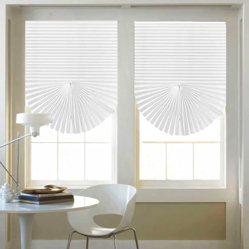 White 6-Pack Temporary Window Blinds - 36x72 Inch Adhesive Paper Shades, Easy Install