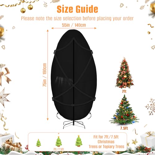 Upright Christmas Tree Cover-for 7FT/7.5FT Trees or Topiary