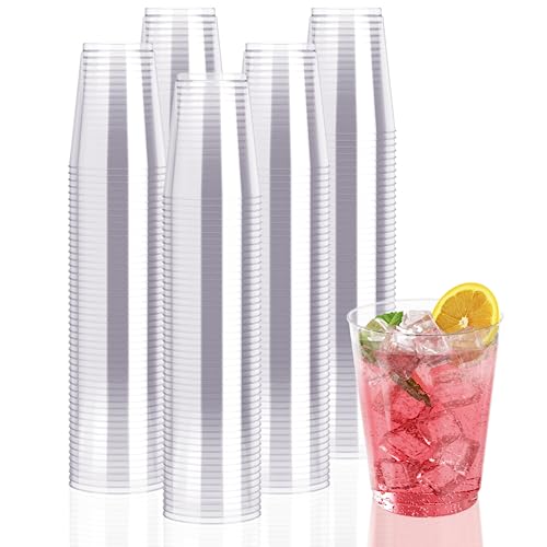 10 Oz Disposable Clear Plastic Cups - 300 Pack, Party & Event Use