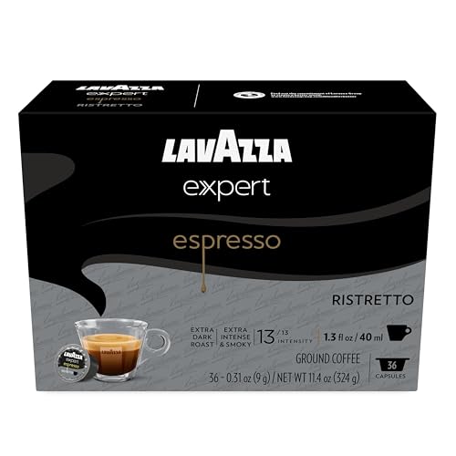 Lavazza Expert Espresso Ristretto Capsules - Extra Dark Roast, 36 Count, Compatible with Lavazza Classy Machines