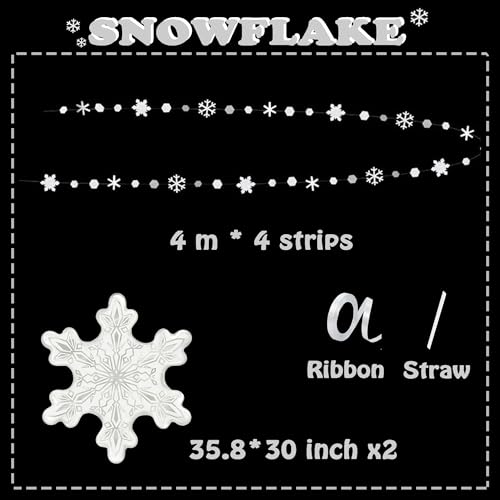 Winter Snowflake Foil Balloons & Banner Set for Holiday Parties